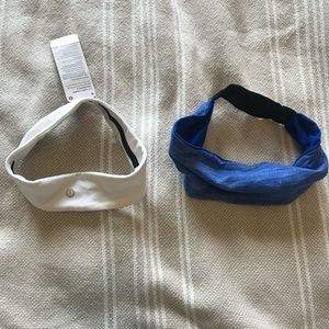 White and Blue Lululemon Headbands